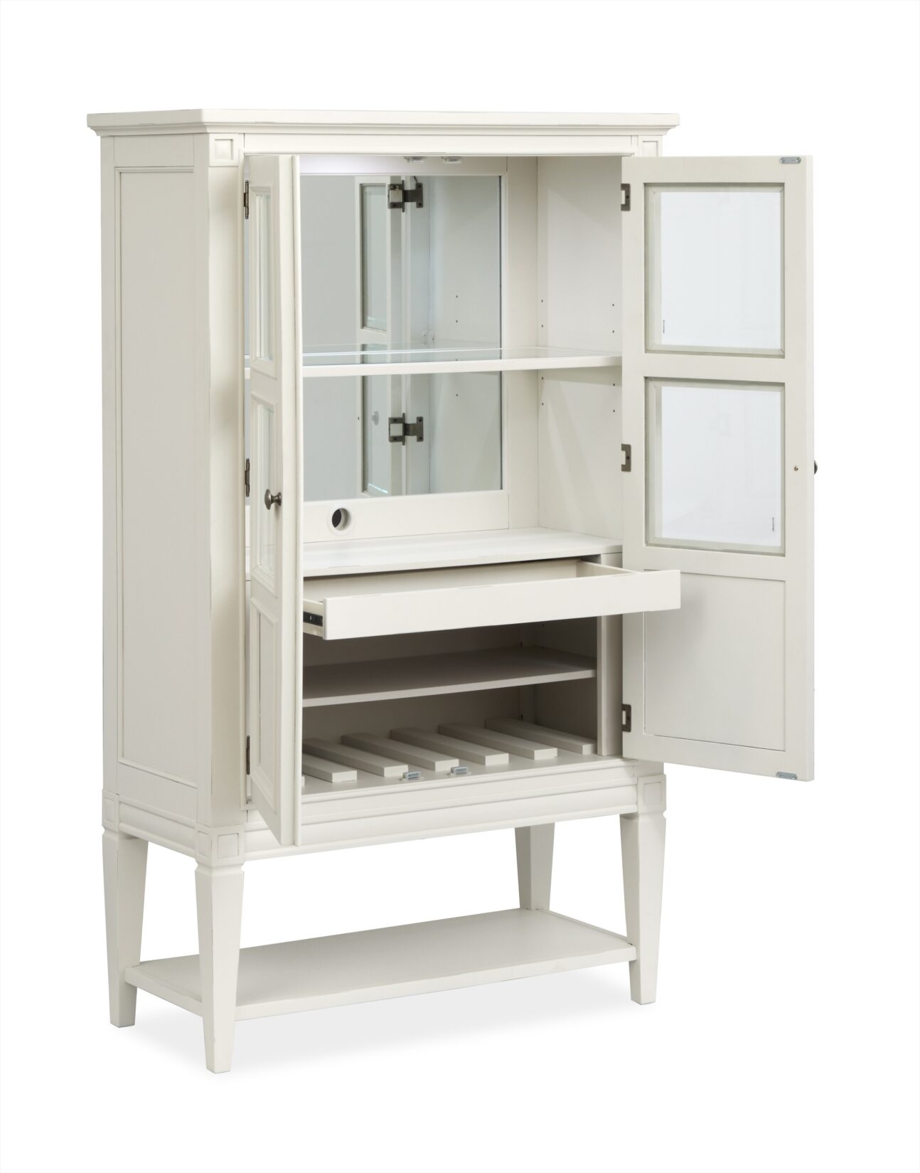 Transitional Egg Shell White Dining Room - Image 7