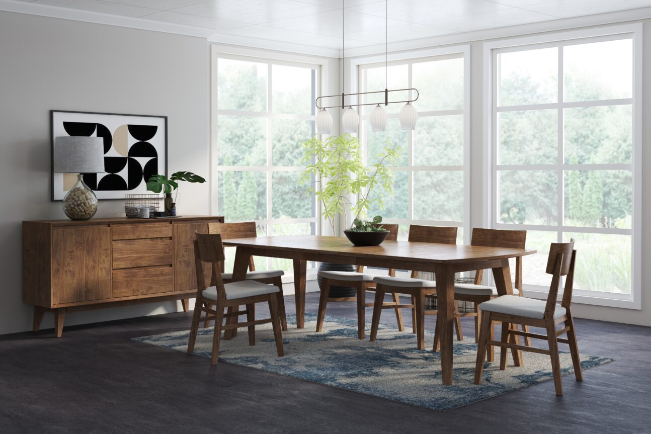 Contemporary Brown Dining Room