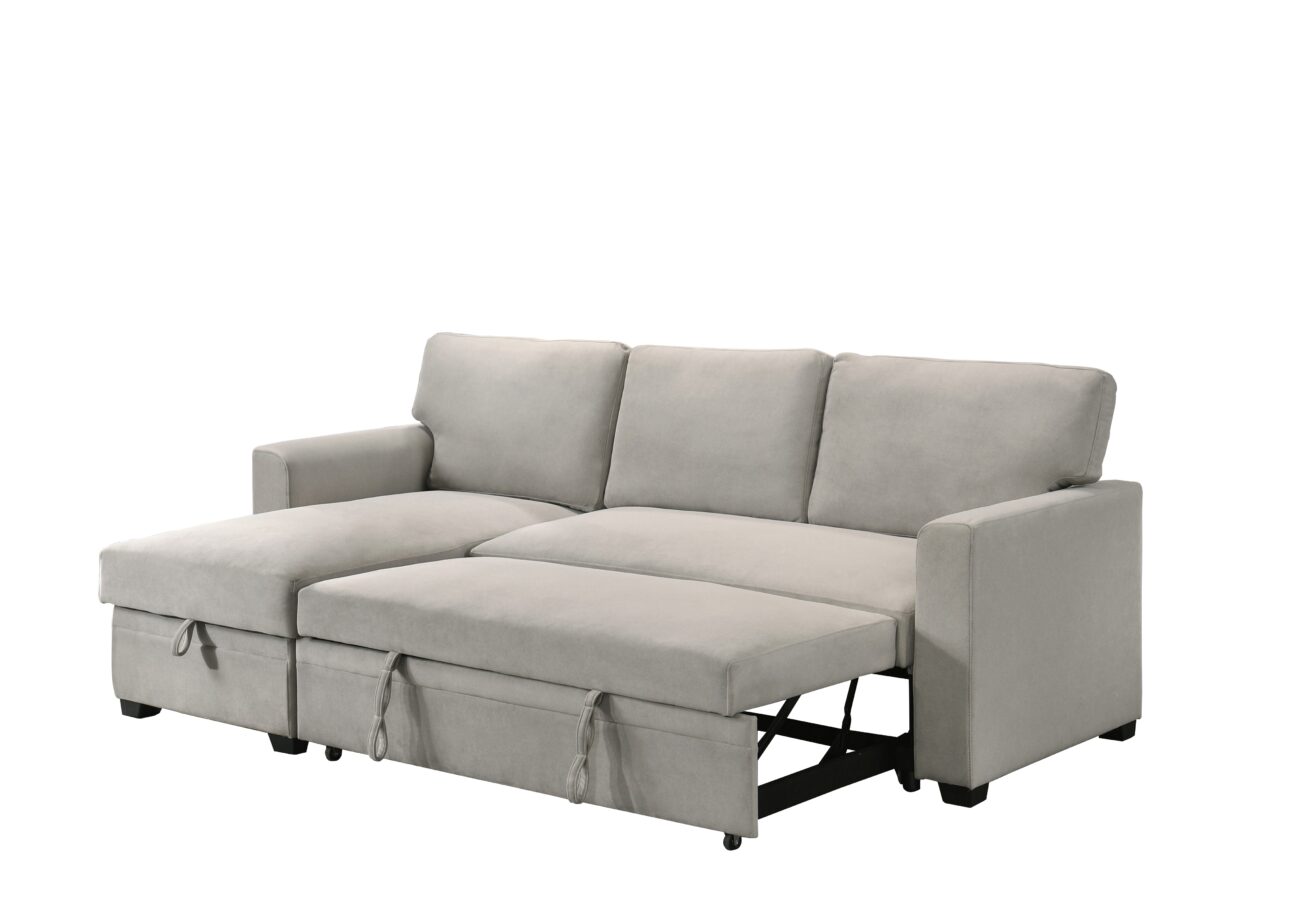Contemporary Beige Pull Out 2 Pc Media Sleeper - Image 11
