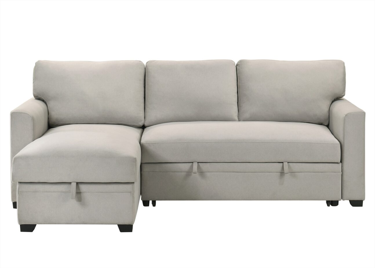Contemporary Beige Pull Out 2 Pc Media Sleeper - Image 10