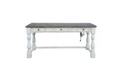 Savannah Lift Desk - Antique White & Grey