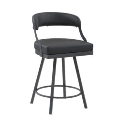 Halo Swivel Counter Chair - Black