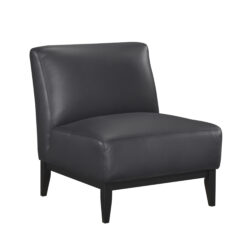 Soho Leather Accent Chair - Black