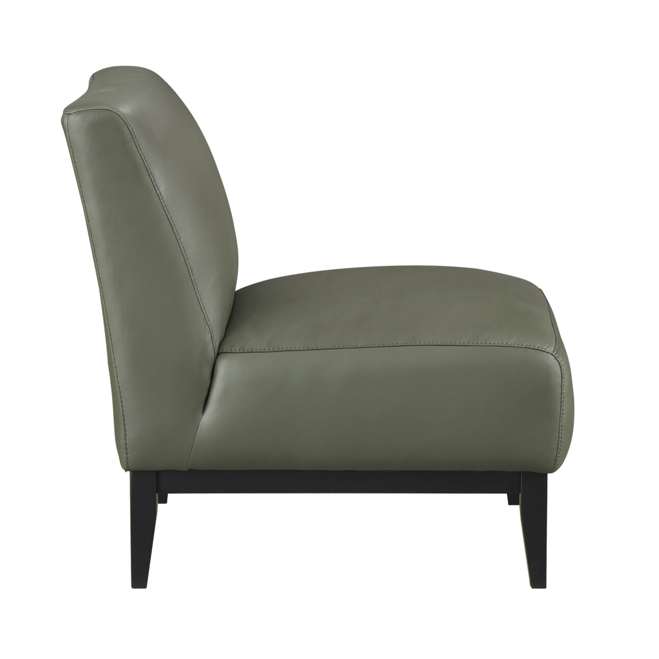 Soho Leather Accent Chair - Green - Image 3