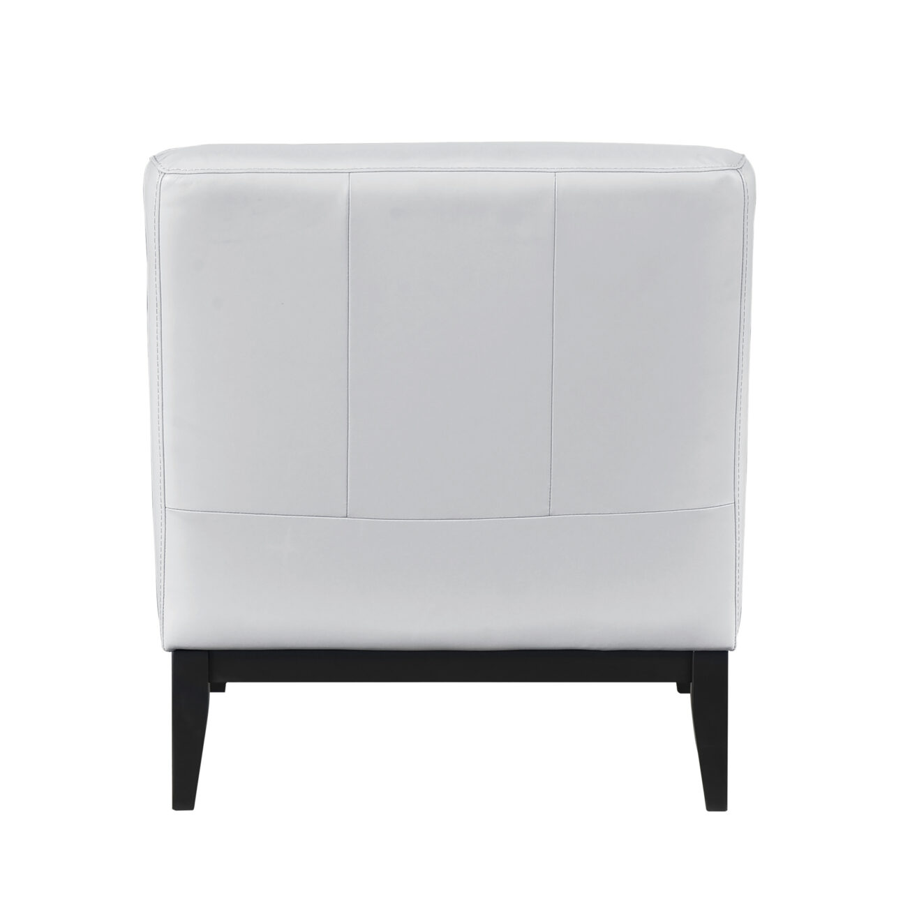 Soho 100% Leather Accent Chair - Silver - Image 5