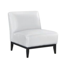 Soho Leather Accent Chair - Silver