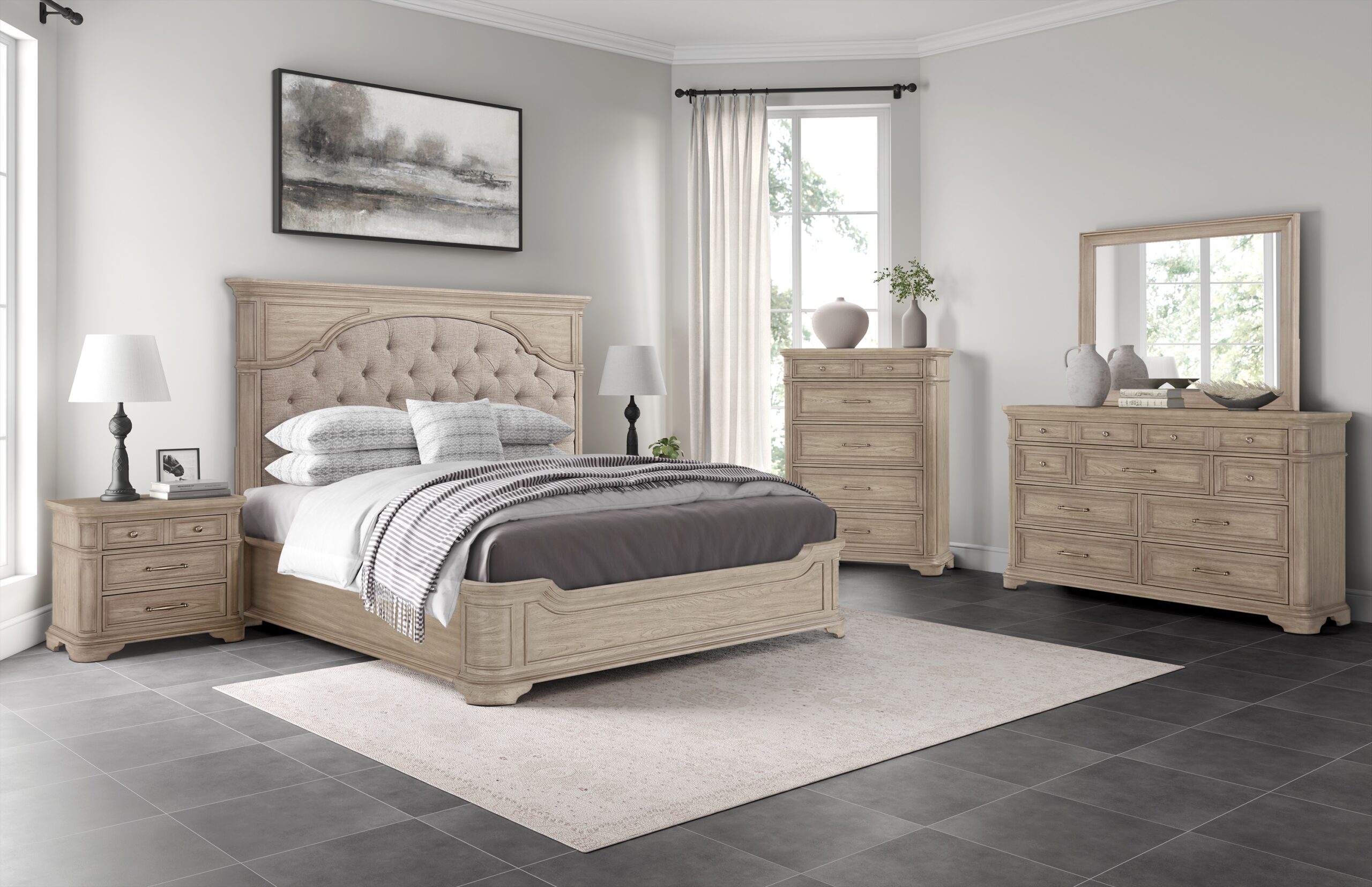 Scarlett Bedroom - Washed Oak