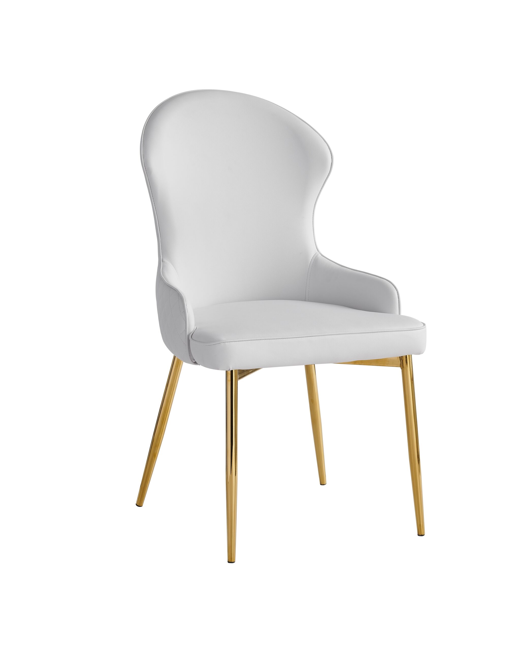 Tania Dining Chair - White & Gold