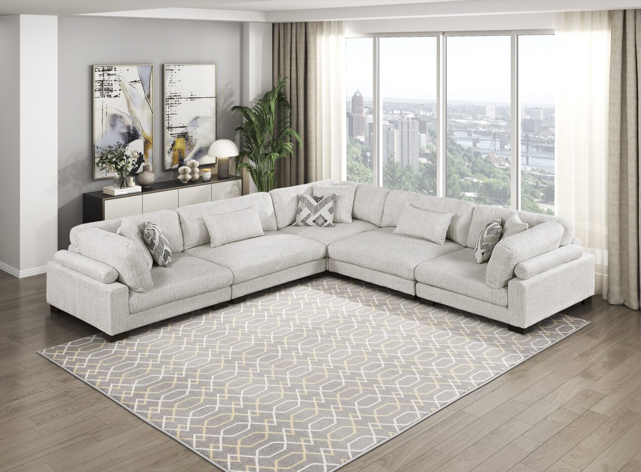 Harper Modular Sectional - Beige - Image 9