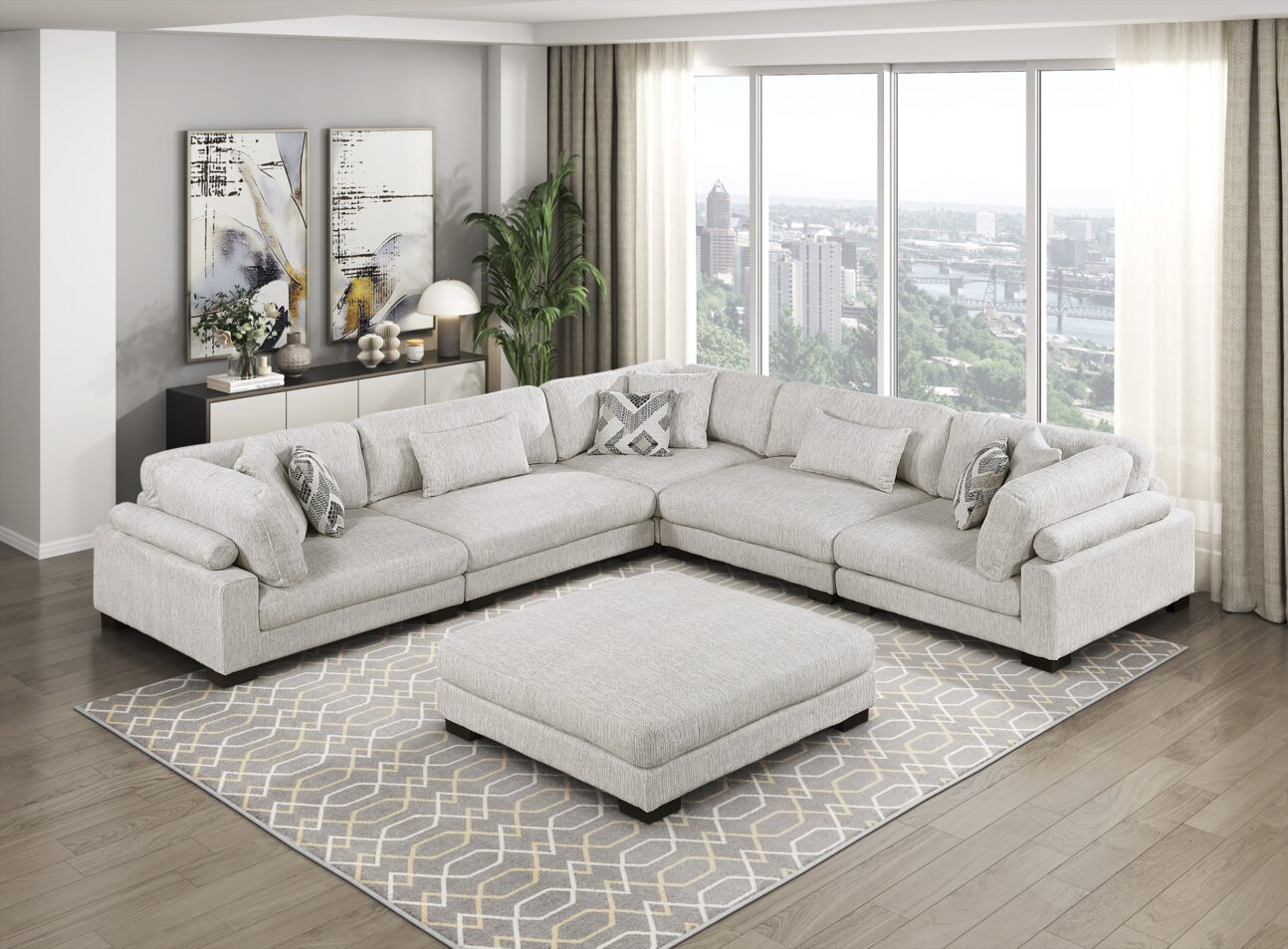 Harper Modular Sectional - Beige - Image 8