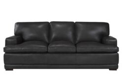 Easton 100% Leather Living Room - Gunmetal