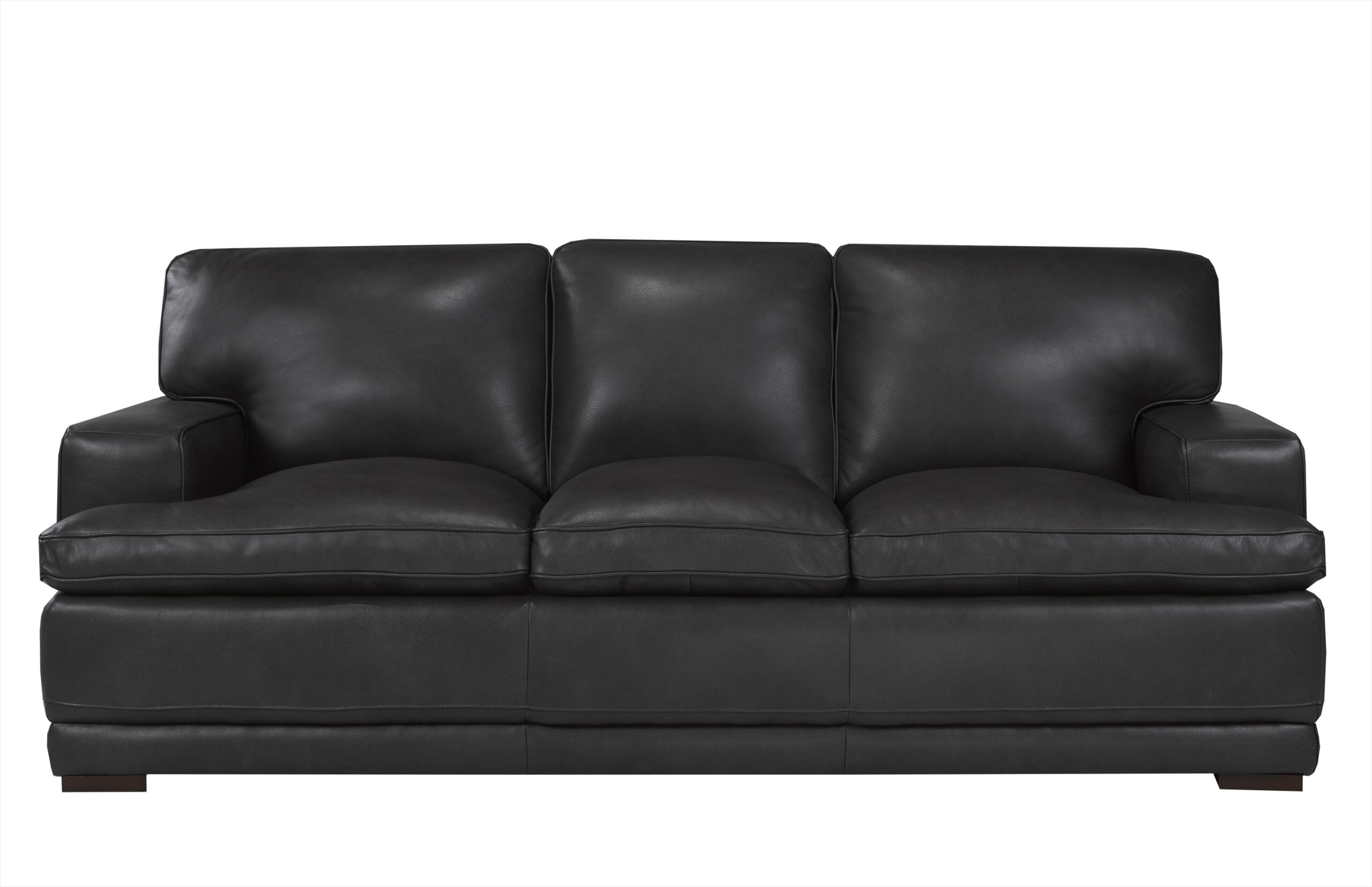 Easton 100% Leather Living Room - Gunmetal