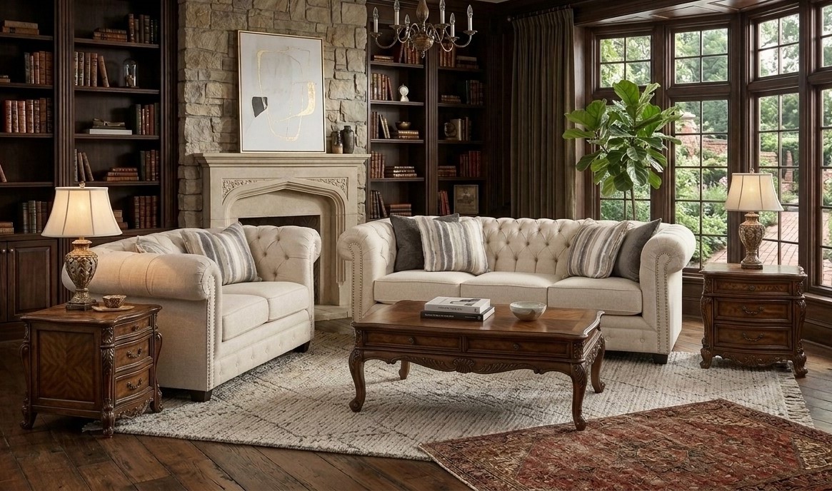 Theo Living Room - Ivory - Image 5