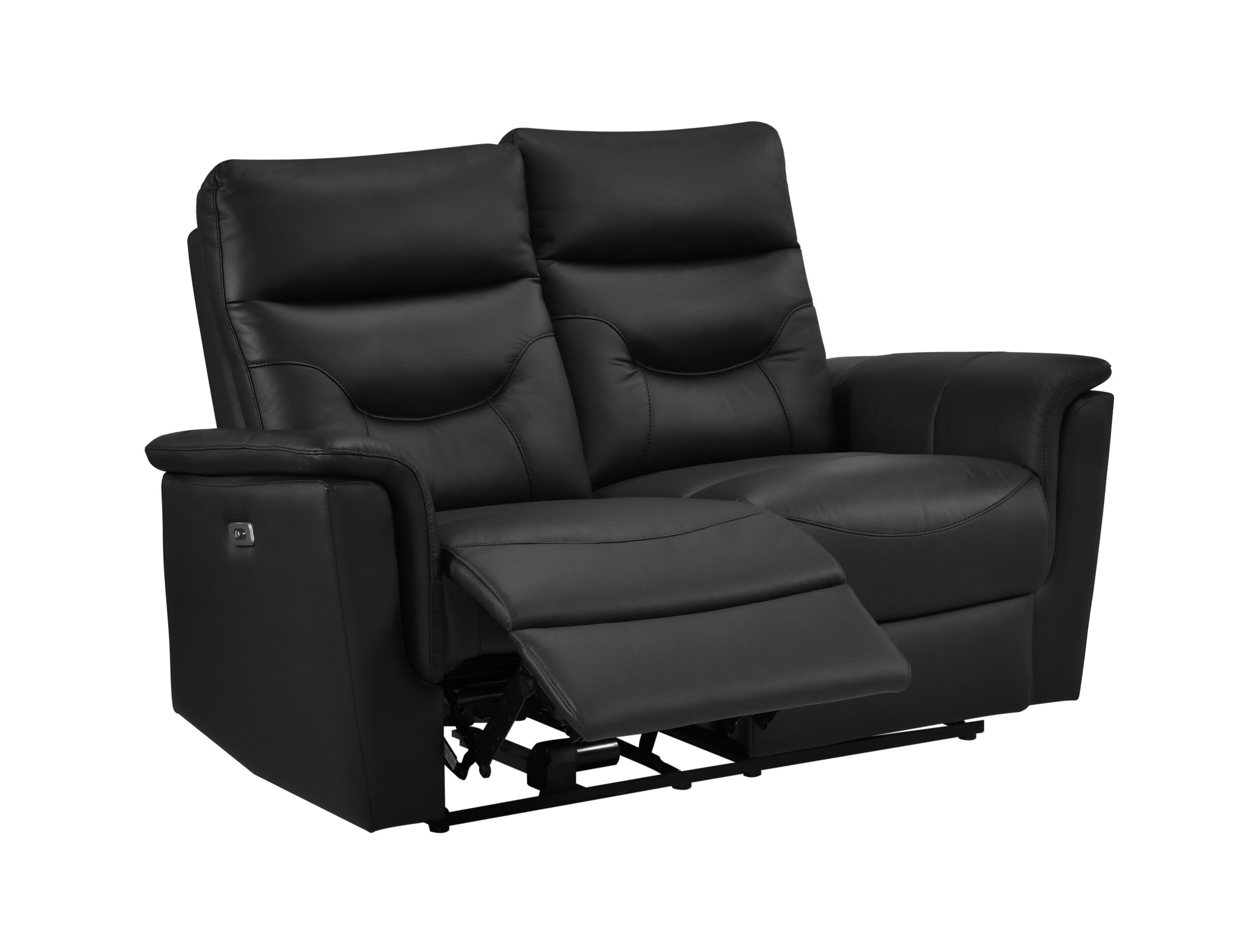 Grady Power Leather Reclining Living Room - Black - Image 3