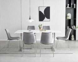 Romeo Dining Room - White Marble & Glass