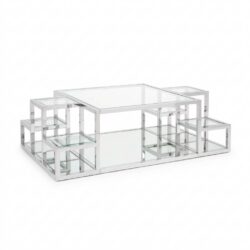 Elmore Cocktail Table - Stainless Steel
